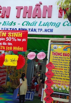 MẦM NON THIÊN THẦN NHỎ THÔNG BÁO TUYỂN SINH CÁC BÉ TỪ 12 THÁNG ĐẾN 6 TUỔI